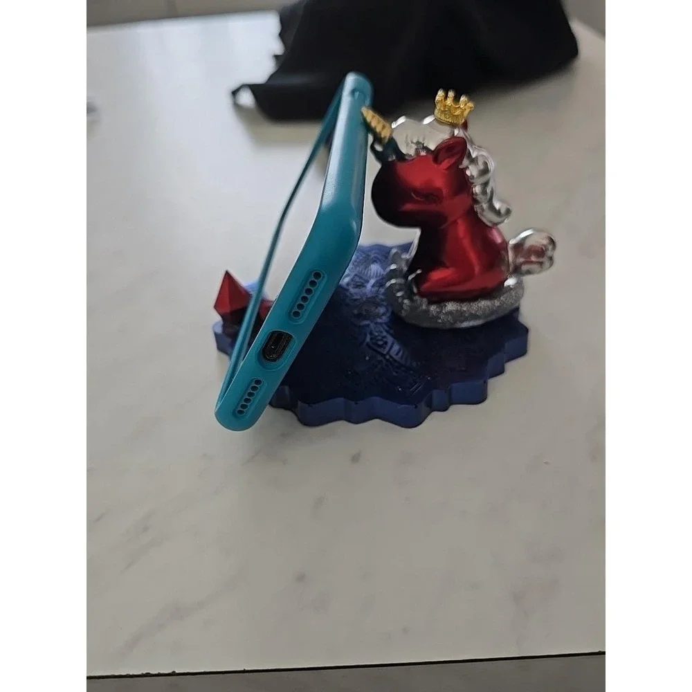 Handmade Resin Cell Phone Holder Red Blue Decoration‎ Gift  692